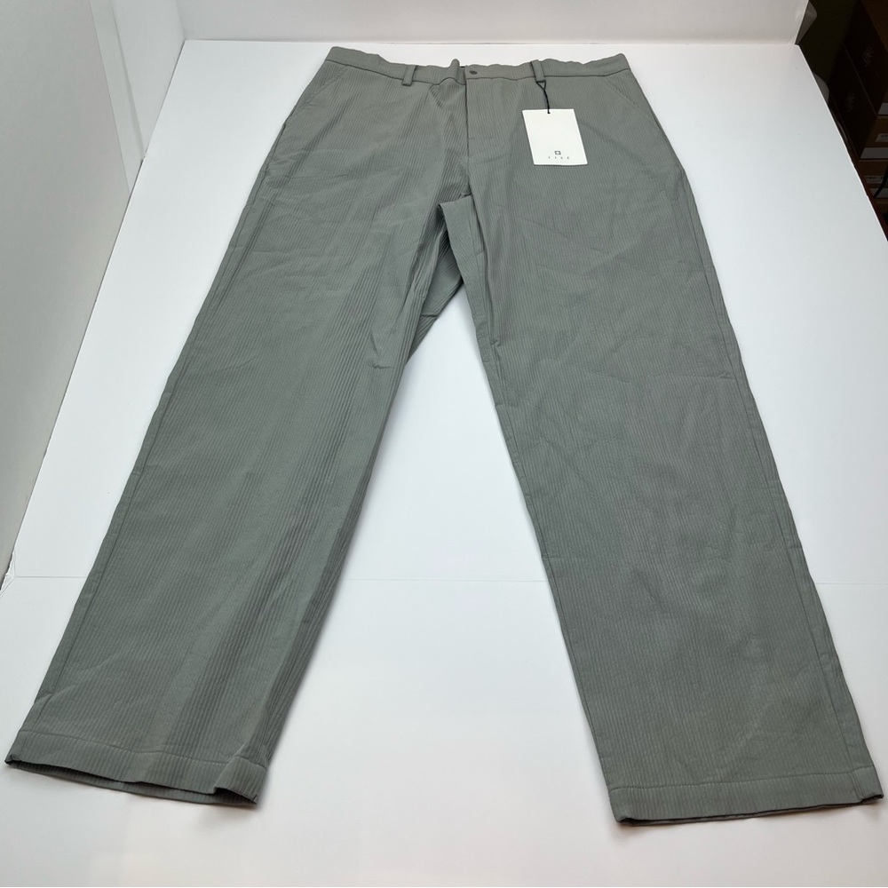IISE Nubi Ribbed Flat Front Pants Men Grey
Size Large 34 Waist Office Preppy NEW